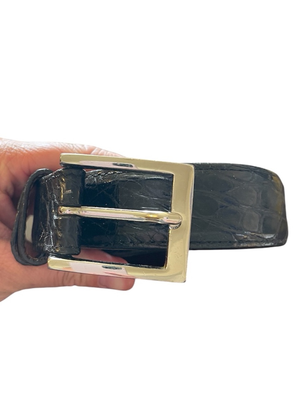 W. Kleinberg for Neiman Marcus Black Alligator 38 Belt